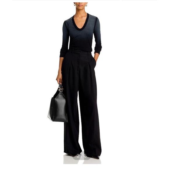 Cotton Citizen Verona V Neck Mid Top Black Ombre Womens Sz Large NWT Made In USA - Picture 11 of 13